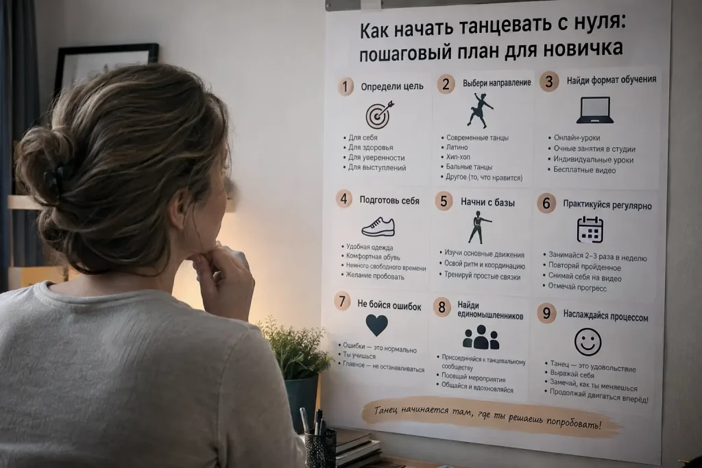 Как начать танцевать с нуля - пошаговый план для новичка